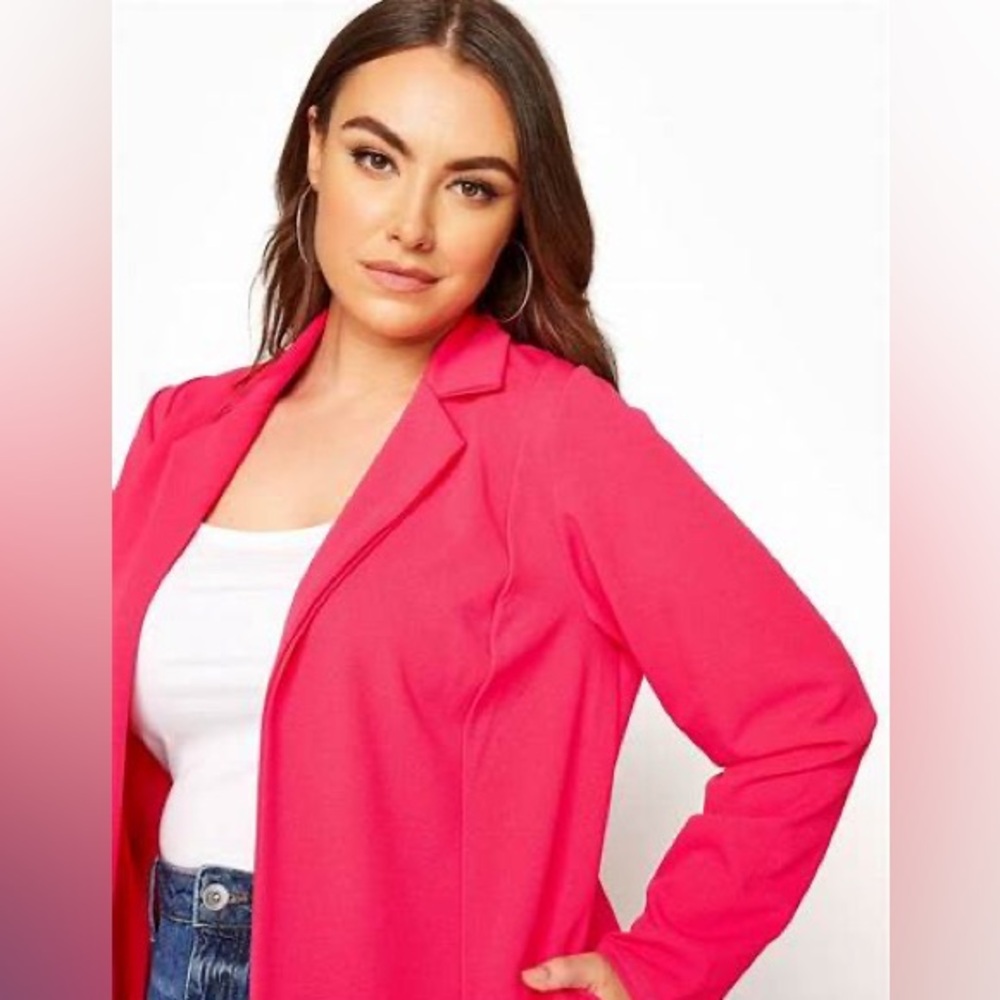 🆕 H&M pink fully lined office blazer jacket
